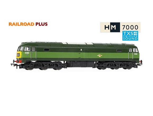 OO Gauge Hornby R30182TXS Railroad Plus BR Class 47 Co-Co D1683 Two Tone Green TXS Sound Fitted