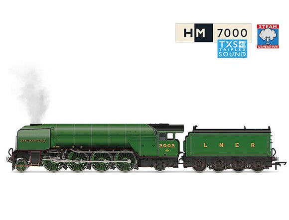 OO Gauge Hornby R30350SS LNER P2 Class 2-8-2 2002 'Earl Marischal' With Steam Generator and extra smoke deflectors