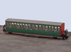 OO9 Gauge PECO GR-603A FR Short 'Bowsider' Coach - Colonel Stephens No.17