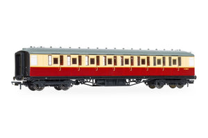 OO Gauge Hornby R40458 BR(ex-LNER) Gresley Corridor E11010E Third Class Coach Crimson & Cream