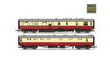 OO Gauge Hornby R40470 BR(Bulleid) Kitchen and Buttery Car & Composite Restaurant 'White Horse' Coach Twin Pack