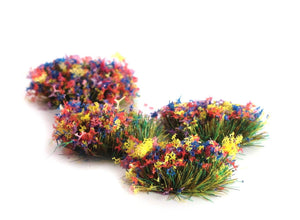 PECO PSG-51 4mm Self Adhesive Assorted Grass Tufts with Flowers