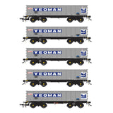 OO Gauge Accurascale ACC2962 PTA - Foster Yeoman silver (CAIB) - Pack 1 (Inners & Outers)