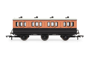 Hornby R40289 OO Gauge LSWR 6 Wheel Coach 1st Class 490
