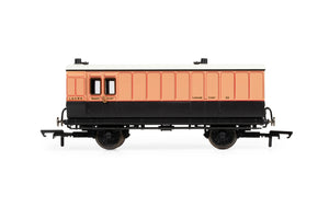 Hornby R40295 OO Gauge LSWR 4 Wheel Coach Passenger Brake 82