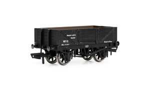 Hornby R60190 OO Gauge 4 Plank Wagon Brookes Limited No.12 (Black)