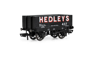 Hornby R60192 OO Gauge 6 Plank Wagon Hedleys No.437 (Black)