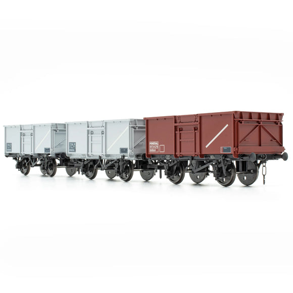 OO Gauge Accurascale ACC1024 BR 16T Mineral - 1/108 - BR Freight Grey (x2) Bauxite (x1) (Pre-TOPS COAL 16) - Pack D