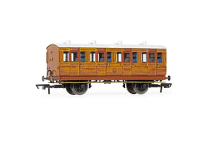 OO Gauge Hornby R40414 Isle of Wight Central Railway 4 Wheel Coach (4 Door) 1st Class