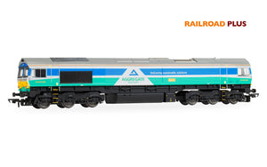 OO Gauge Hornby R30428 RailRoad PlusClass 66 Aggregates Industries 66711 'Sence'