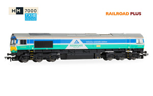 OO Gauge Hornby R30428TXS RailRoad PlusClass 66 Aggregates Industries 66711 'Sence' TXS SOUND