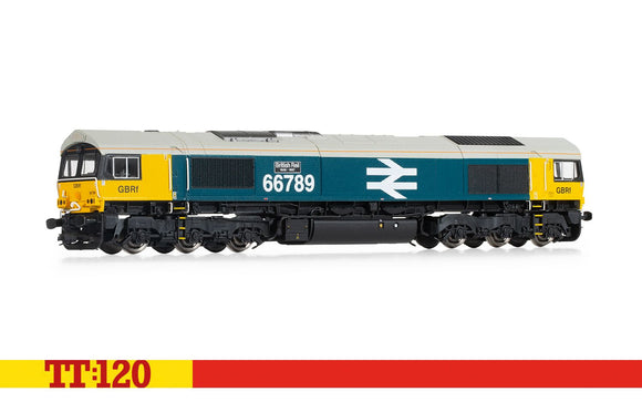 TT:120 Gauge TT3020 GBRf Class 66 Co-Co 66789 'British Rail 1948-1997' Large Logo Blue