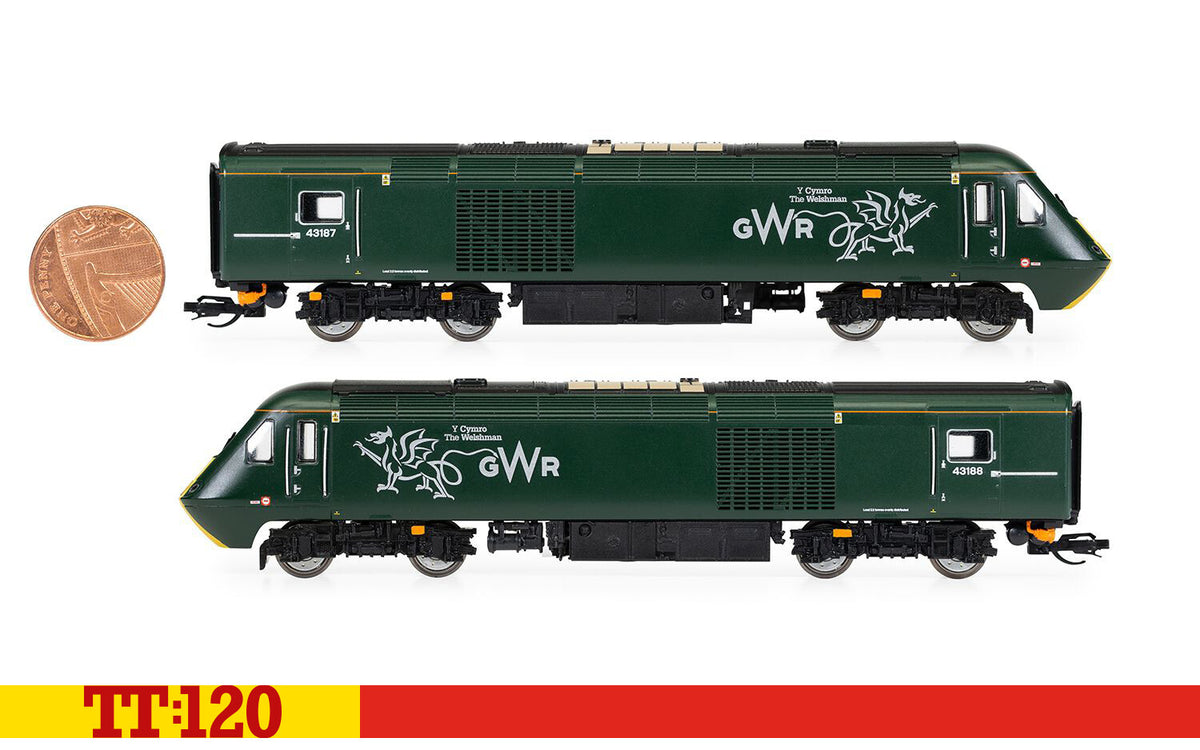 TT 120 Gauge Hornby TT3023M BR Class 43 HST Train Pack GWR Livery Tt 120 gauge hornby tt3023m br class 43 hst train pack gwr livery