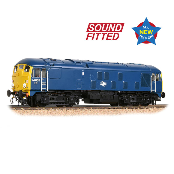 Bachmann 32-416SF Class 24/0 24035 Disc Headcode BR Blue SOUND FITTED