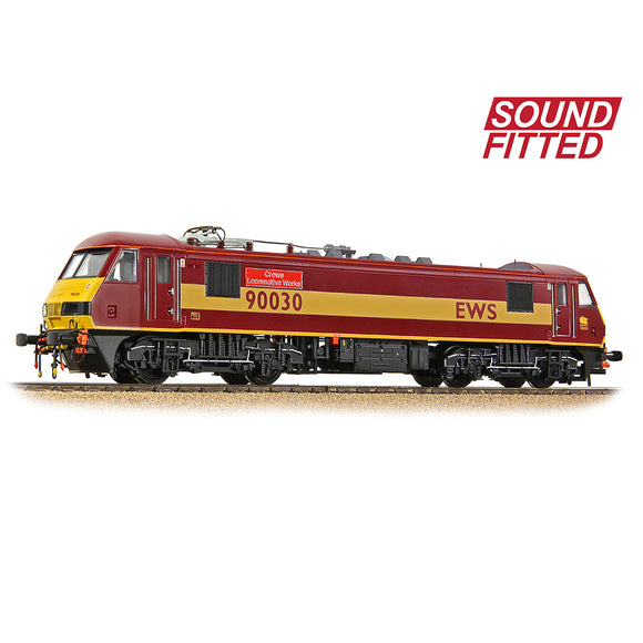 Bachmann 32-619SF Class 90 90030 'Crewe Locomotive Works' EWS SOUND FITTED