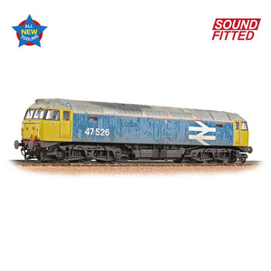 PRE-ORDER Bachmann 35-421SF Class 47/4 47526 BR Blue (Large Logo) Weathered SOUND FITTED