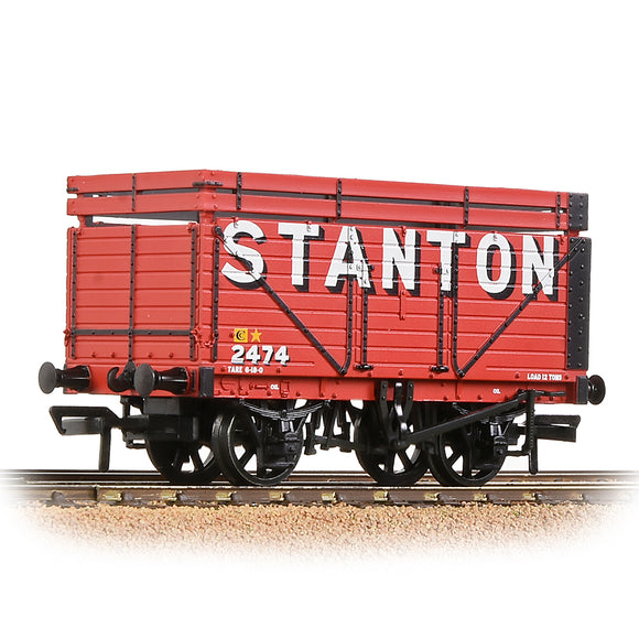 Bachmann 37-206B OO Gauge 8 Plank Wagon Coke Rails 'Stanton' Red