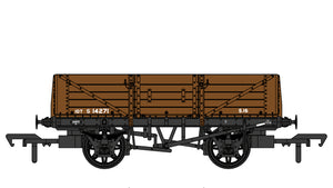 Rapido Trains UK 906007 OO Gauge D1347 5 plank open wagon BR no. S14271