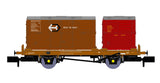 Rapido Trains UK 921010 N Gauge BR ‘Conflat P’ No. B933417 (with crimson & bauxite containers)