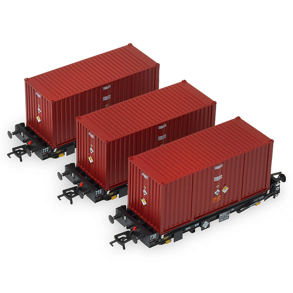 Accurascale ACC2096 OO Gauge PFA DRS LLNW 2031 Container Pack 4 Triple Pack