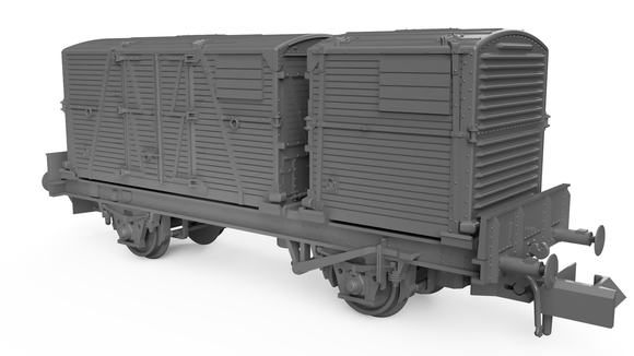 Rapido Trains UK 921017 N Gauge BR ‘Conflat P' Triple Pack B (No.s B933051, B933249, B233273 with bauxite containers)