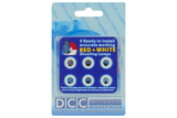 DCC Concepts DML-LLBSL Working Shunt Lamps LMS/BR (4mm Scale) Red and White (6 Pack)