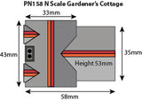 METCALFE PN158 N SCALE GARDENER’S COTTAGE