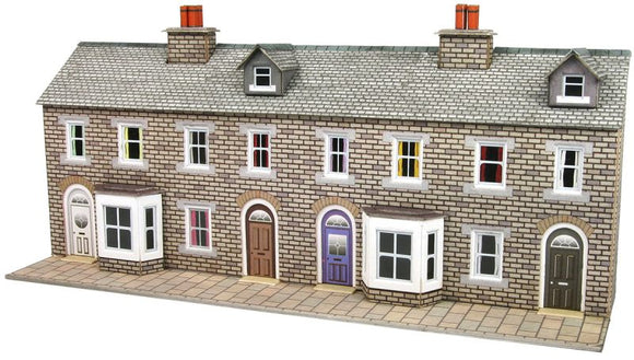 METCALFE PN175 N SCALE LOW RELIEF STONE TERRACED HOUSE FRONTS