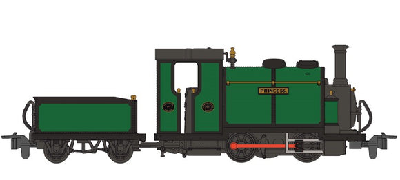PECO/Kato 51-251F OO9 Narrow Gauge Ffestiniog Railway Small England 0-4-0STT No.1 Princess Green