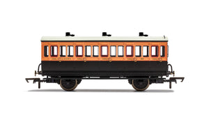 Hornby R40108A LSWR 4 Wheel Coach 3rd Class 308 WITH LIGHTS