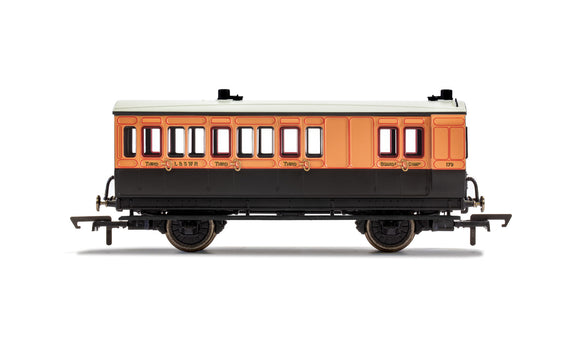 Hornby R40110 LSWR 4 Wheel Coach Brake 3rd Class 179 WITH LIGHTS