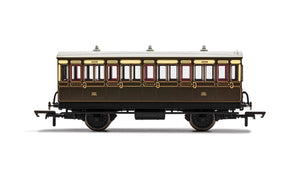 Hornby R40112 GWR 4 Wheel Coach 3rd Class 1889 WITH LIGHTS