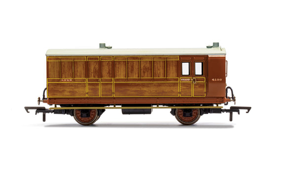 Hornby R40084 LNER 4 Wheel Coach Brake Baggage 4103
