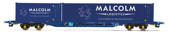 Hornby R60133 Malcolm Rail KFA Container Wagon with 1 x 20' & 1 x 40' Containers