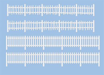 Wills SS45 Rustic & Picket Fencing OO Scale Plastic Kit