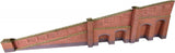 PN148 N SCALE TAPERED RETAINING WALL IN RED BRICK