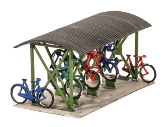 Wiils SS23 Bicycle Shed & Bikes OO Scale Plastic Kit