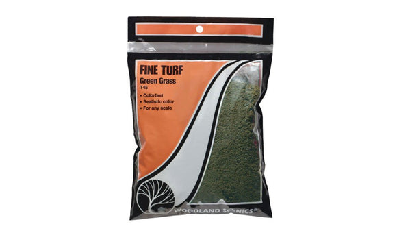 Woodland Scenics T45 Green Grass Fine Turf Bag