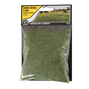 Woodland Scenics WFS622 7mm Static Grass Medium Green
